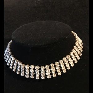 Diamond rhinestones choker necklace